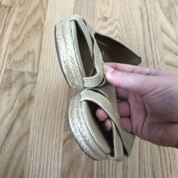 Franco Sarto Cheria Tan Espadrille Wedge Sandals 7 - Picture 4 of 8